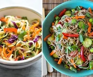 طرز تهیه سالاد نودل با یه سس مخصوص / یه سالاد خوشمزه با کلی رنگ و طعم