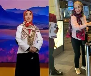 (عکس) ژیلا صادقی با استایل خبرساز در راه برگشت به آمریکا