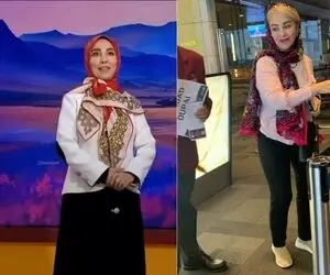 (عکس) ژیلا صادقی با استایل خبرساز در راه برگشت به آمریکا