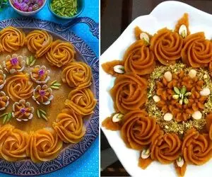 طرز تهیه حلوای سه آرد / دسری سنتی که حال و هوای قدیم رو زنده میکنه