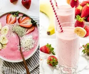 طرز تهیه اسموتی توت فرنگی؛ یه نوشیدنی سالم که تو گرمای خرداد حسابی جیگرتو حال مییاره