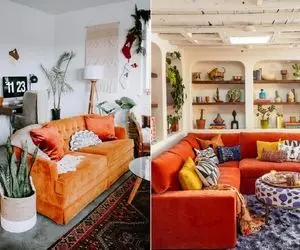 مبل نارنجی با چه فرشی ست میشه / خونه ی پرتقالیت قراره با این رنگای شاد غوغا به پا کنه