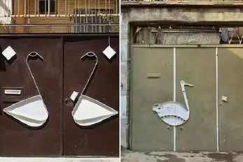 در ستایش درب های قدیمی؛ از قو و طاووس تا طرح لبخند