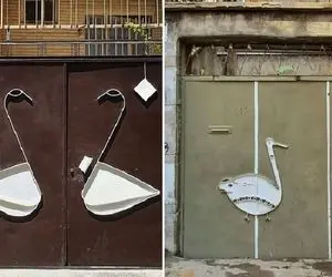 در ستایش درب های قدیمی؛ از قو و طاووس تا طرح لبخند