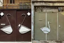 در ستایش درب های قدیمی؛ از قو و طاووس تا طرح لبخند