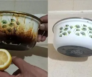 ایده های خلاقانه؛ قابلمه سیاه سوخته رو دور ننداز با این ترفند مثل برف سفید میشه