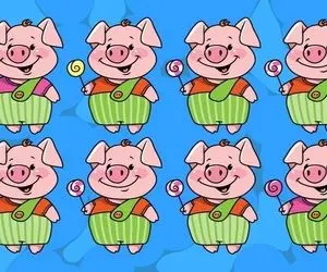 بازی فکری؛ فقط افرادی با چشم کاملا سالم میتونن 2 خوکچه هم شکل رو تو نگاه اول مشخص کنن