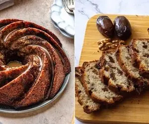 طرز تهیه کیک خرما و گردو؛ واسه عصرونه کنار یه فنجون چای یا قهوه آی می چسبه ها!