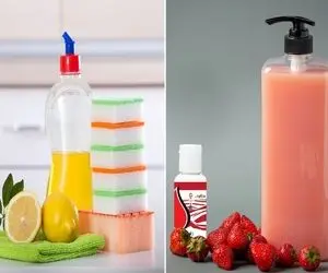 درست کردن مایع ظرفشویی خانگی / سخت ترین لکه ها پیش این ترکیب رو سیاهن بوش هوشتو میبره