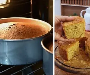 طرز تهیه کیک ساده در توستر / یه دستور عالی که حسابی پف میکنه و خوشمزست