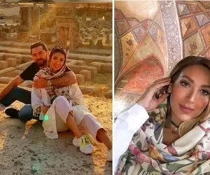 رخ نمایی تازه مینای رادان با کلی چیتان پیتان ناااب؛ خانوم چه سوسکی بهرام آورد کنارش!