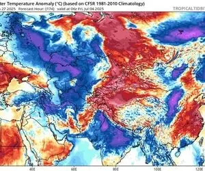بارش باران در ۱۳ استان قطعی است +نقشه هواشناسی