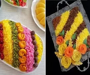 تزیین برنج و پلوی مجلسی برا مهمونی/ ایده هایی که خانومای باسلیقه واس خوشگلی سفره بلدن