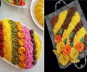 تزیین برنج و پلوی مجلسی برا مهمونی/ ایده هایی که خانومای باسلیقه واس خوشگلی سفره بلدن