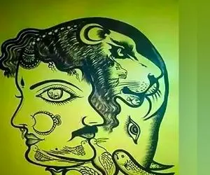 بازی فکری؛ باید چشمت ابرقدرت باشه 12 تا حیوان تو صورت زن سامورایی پیدا کنی