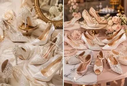 بهترین مدل و سایز کفش عروس زیر لباس بلند عروسی؛ زیبایی و راحتی مناسب ساعت ها رقص