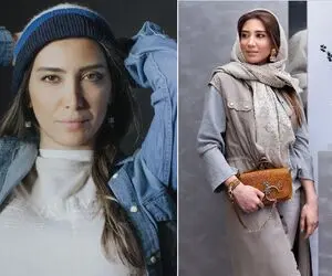 خودشیفتگی "نیکی مظفری" جلو کلی عکاس با شومیز جین خوشرنگ؛ چه آرایشش خوبه!