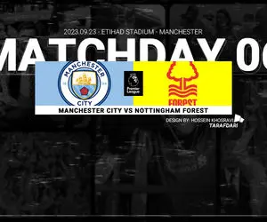 ترکیب رسمی منچسترسیتی - ناتینگهام فارست