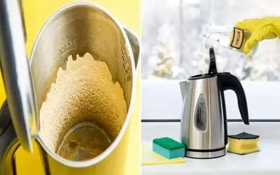 از بین بردن رسوب کتری با سیب زمینی / ترفند قطعی حتی برا نابودی رسوبات ضخیم و چندساله