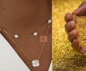 قیمت طلا امروز شنبه 14 مهر / پیشنهادی خرید گردنبند و انگشتر ونکلیف گل 4 پر