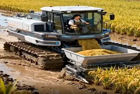 کشاورزی نوین؛ زن با جنم اینه با یه مهارتی پشت کمباین نشست مردای روستا باهاش لج شدن