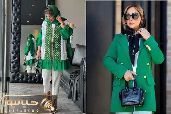 شال مناسب با مانتو سبز