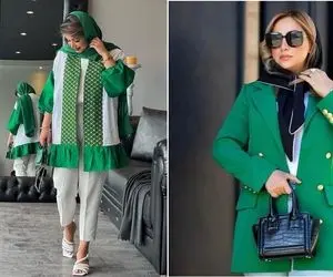 ترفندهای استایل جذاب با بازی با رنگ ها؛ مانتو سبز را به چه شال و روسری ست کنیم؟
