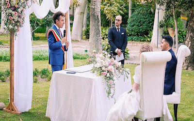 (عکس) ازدواج فریمن خواننده راک ایرانی با سیاست‌مدار ایتالیایی 