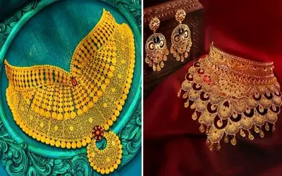 نیم ست سینه ریز طلا؛ مدل های ترند و عروس پسند که هم خوشگلن هم اقتصادی