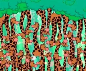 بازی فکری؛ برای اینکه به زوال و نابودی نری مار رو از بین زرافه ها پیدا کن