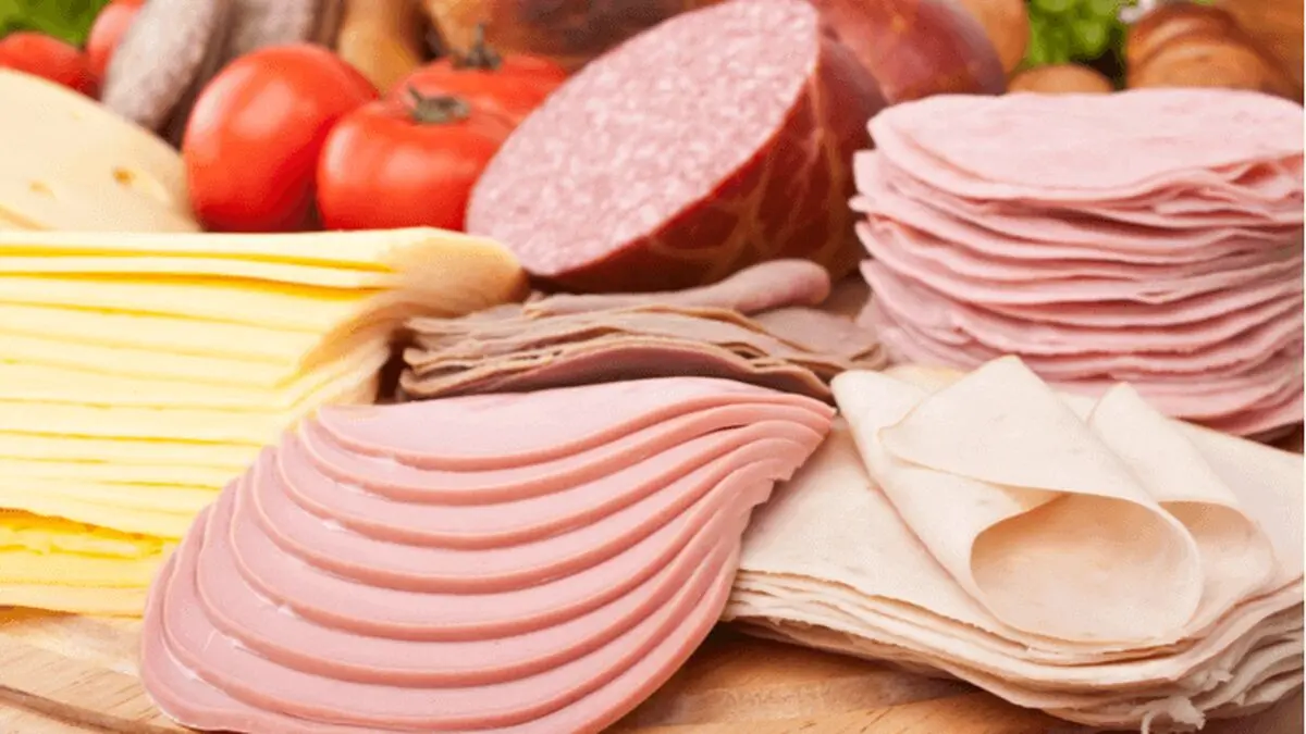 Ham and sausages