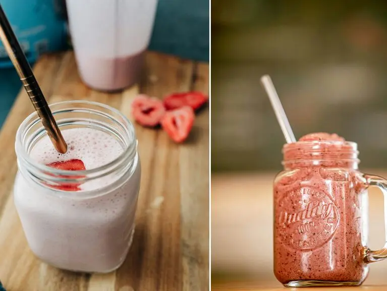 اسموتی موز و توت فرنگی | روزت رو خوشمزه شروع کن