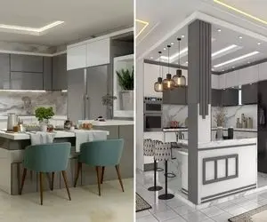 مدل کابینت طوسی به روز برای آشپزخانه های مدرن؛ انتخابی سرتاسر شکوه و زرق و برق