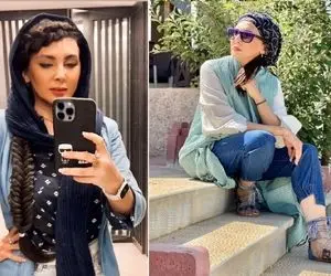 وقتی "لیلا بلوکات" با یه ترکیب عجیب جوونیشُ به رخ میکشه؛ دلبندم این ابروئه یا فرچه!