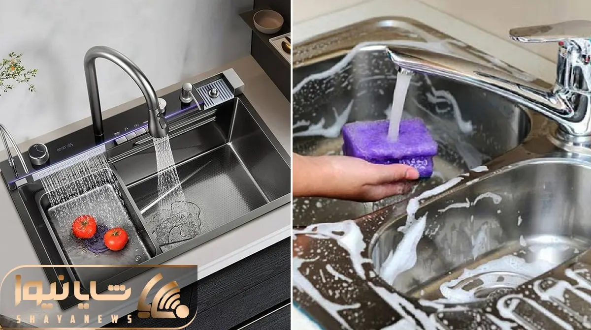 گام به گام تمیز کردن و برق انداختن سینک ظرفشویی استیل بدون ذره ای استفاده از وایتکس