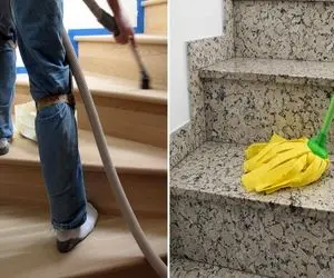 طریقه برق انداختن سنگ های راه پله و از بین بردن ترک های  آن ها / ساختمونو نوساز کن