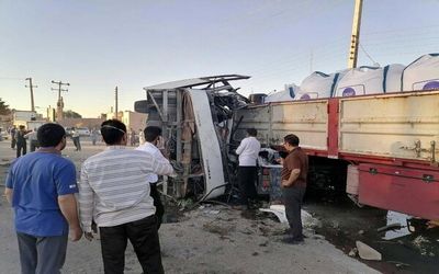 واژگونی اتوبوس سرباز معمان در یزد با 5 کشته 3 تیر 1400