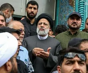 حضور رئیسی در روستای سیل‌زده فیروزکوه