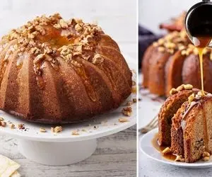 طرز تهیه کیک کشمش و گردو؛ این جذاااب کنار یه فنجون قهوه خیلی میچسبه ها