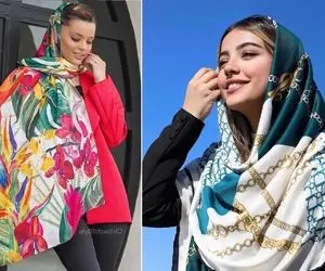 سِت کردن با شال و روسری رنگی و شاد برات مصیبته؟ با این ترفند ها مثل سلبریتی ها بدرخش