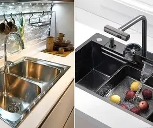 معرفی انواع سینک توکار و سینک زیرکار برای لاکچری شدن آشپزخانه و تفاوت آنها