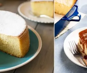 طرز تهیه کیک شیر داغ؛ بافت این کیک حرف نداررررره مطمئنم عاشقش میشید