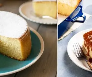 طرز تهیه کیک شیر داغ؛ بافت این کیک حرف نداررررره مطمئنم عاشقش میشید