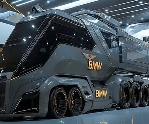 دنیای خودروسازی / خانه متحرک کامیون بی‌ام‌ لوکس و آینده‌نگر با طراحی جسورانه  زرهی