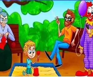 بازی فکری؛ بین پیرزن، دلقک و آقای سیگاری چه کسی تو پارک میخواد بچه رو بدزده؟