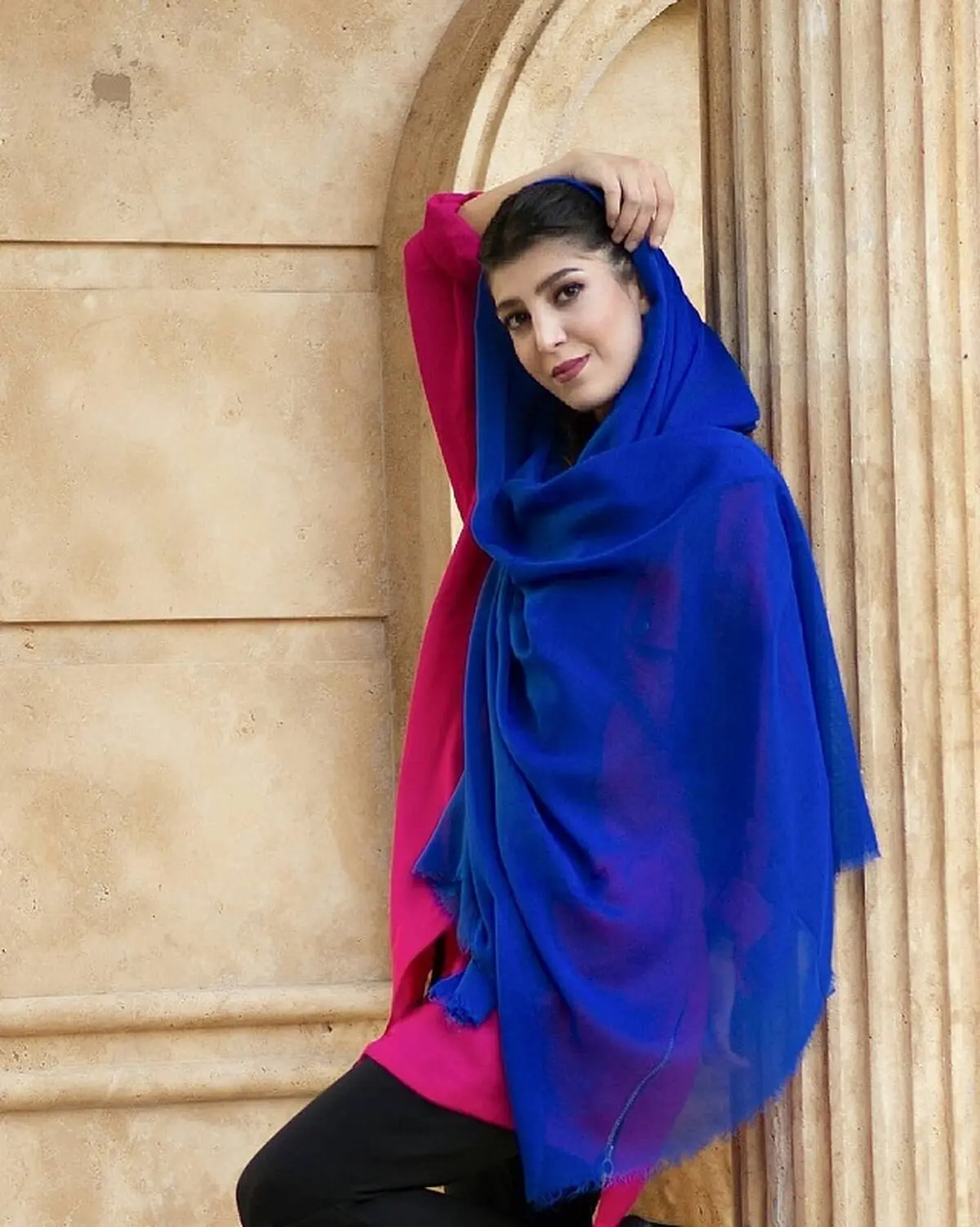 استایل آبی و سرخابی