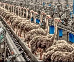 قصابی بی رحم؛ تا قرون آخر از شترمرغ درآمد درمیارن و جیگر زلیخاش میکنن فقط تخم شترمرغش