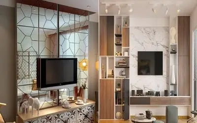 تزیین دیوار پشت تلویزیون با المان های فوق شیک و امروزی / زیبایی به سبک مدرن و اعیانی