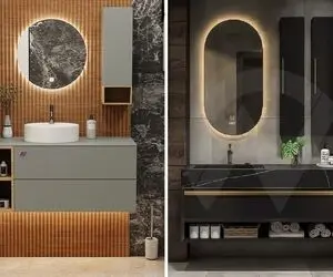 انواع متنوع روشویی کابینتی سرویس بهداشتی؛ ابعاد مناسب، شکل و شمایل مدرن با متریال
