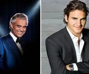 آواز غربی؛ اشکهای راجر فدرر تو کنسرت خواننده محبوبش آندره بوچلی وقتی حسااابی ذوق میکنه